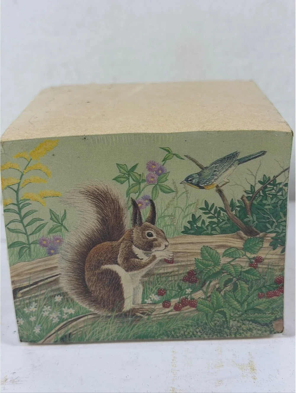 Vintage 1992 Current Wildlife Note Cube Stationery Memo Pad S-17